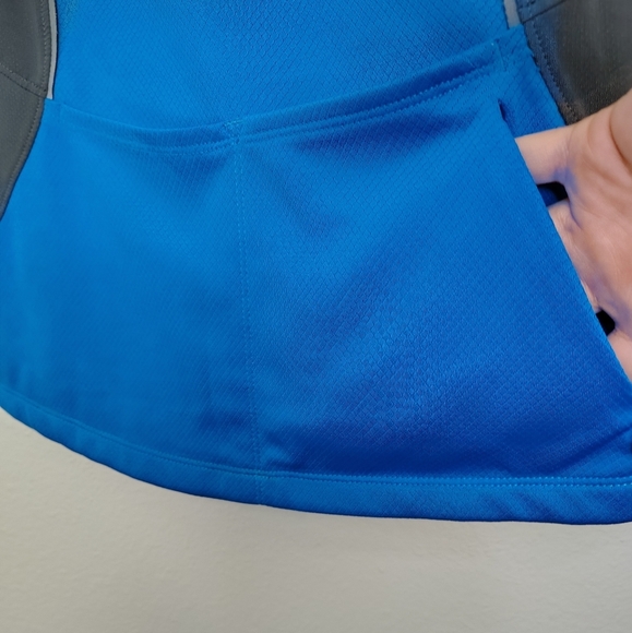 Novara Cycling Jersey Mens Medium Blue Gray Sleeveless Rear Pockets 1/2 Zip - Picture 8 of 10
